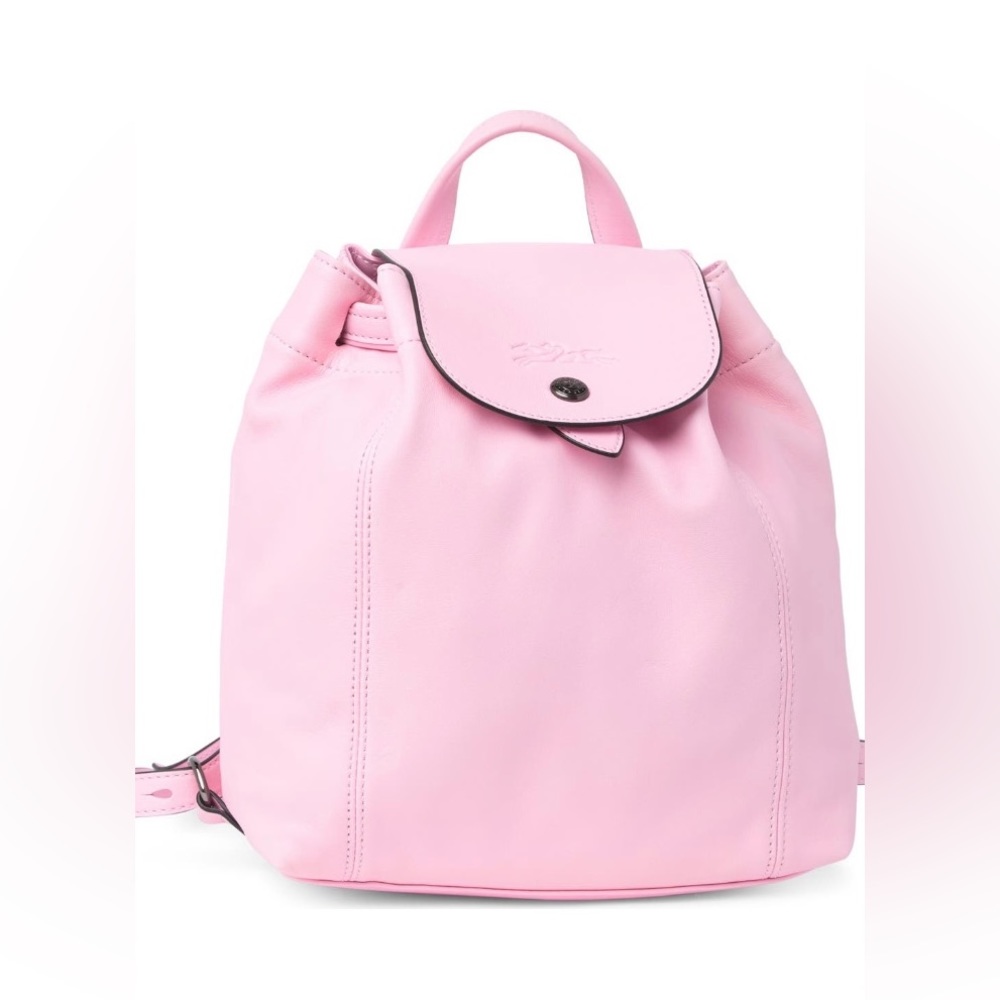 NWT Longchamp Le Pliage Leather backpack Pink